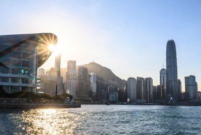 Grade A office towers in Central, where rents have risen