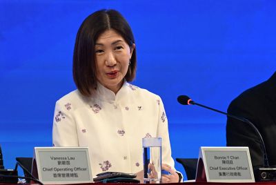 HKEX chief executive Bonnie Chan, pictured at the exchange's 2025