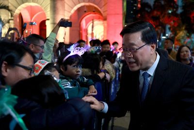 Chief Executive John Lee in Hong Kong on 31 December