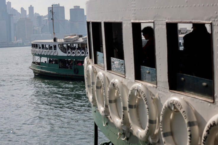 Commuters are seen on board a Star Ferry which crosses