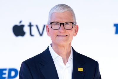 Apple CEO Tim Cook attends the premiere of Apple TV's