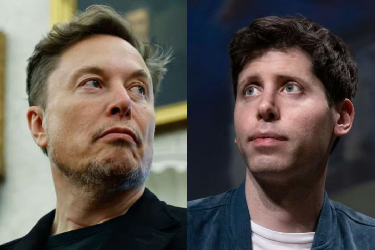 A combination photo shows CEO of OpenAI Sam Altman (L)