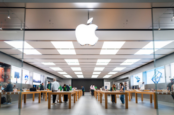 The Apple logo is seen at an Apple store in